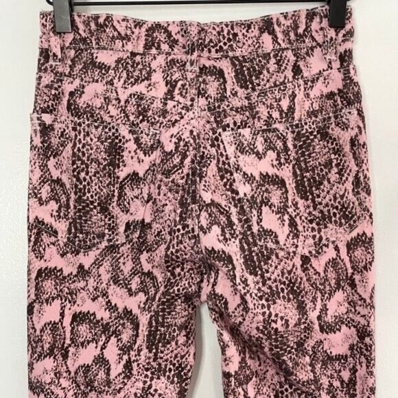 BDG Urban Outfitters Snakeskin Print High Waisted Skinny Jeans Pink Size 24 - Picture 9 of 15